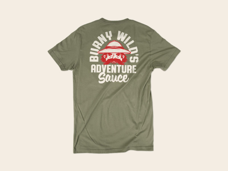 Olive Back | Burny Wild's Logo T-Shirt