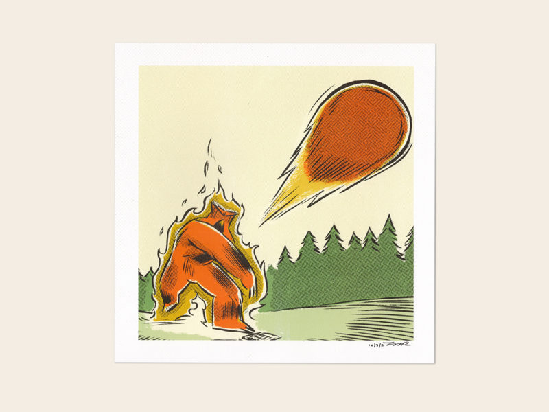 Flame Thrower | Burny Wild's 10 x 10" Art Print