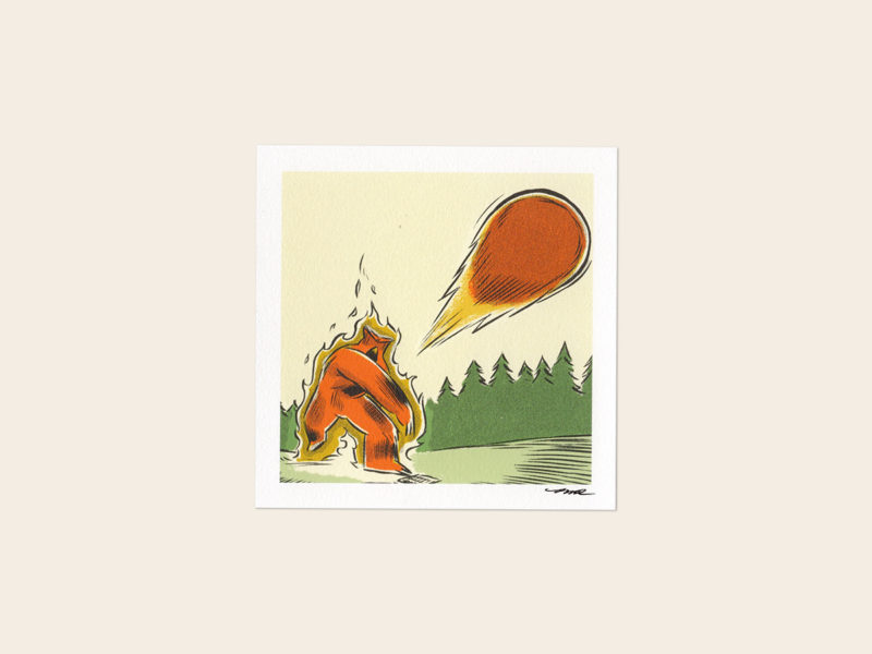 Flame Thrower | Burny Wild's 5 x 5" Art Print