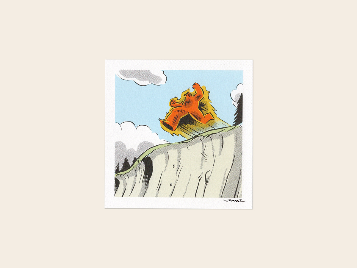 On Fire Jumping Off A Cliff | Burny Wild's 5 x 5