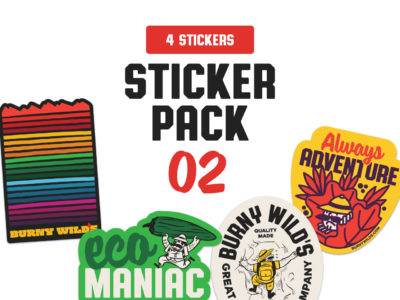 A 4-Pack of Burny Wild's Stickers | Sticker Pack 02